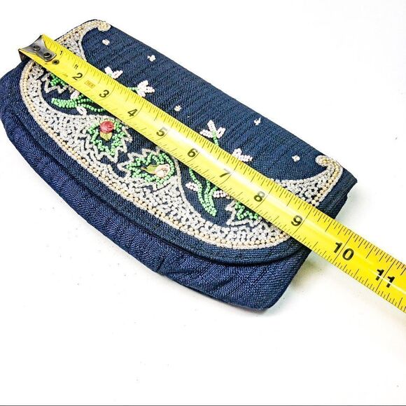 Vintage Souré Beaded Floral Handbag - Picture 7 of 8